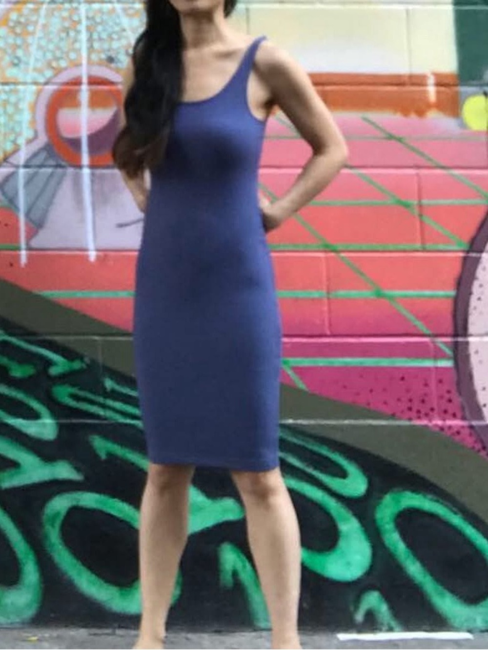 Wilfred Blue Bodycon Midi Dress ‘Murdock’